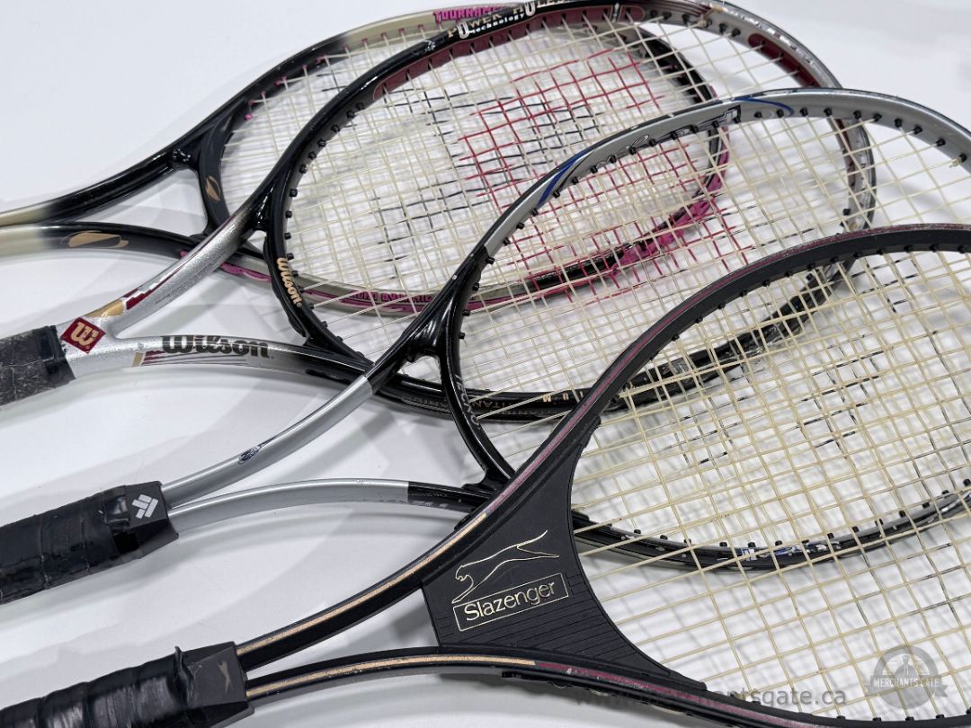Set of 4 Adult Tennis Racquets Wilson Slazenger Tournament Mixed Lot