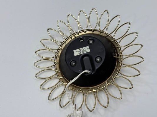 Westclox Frill Sunburst Electric Wall Clock Made In Canada 1960s