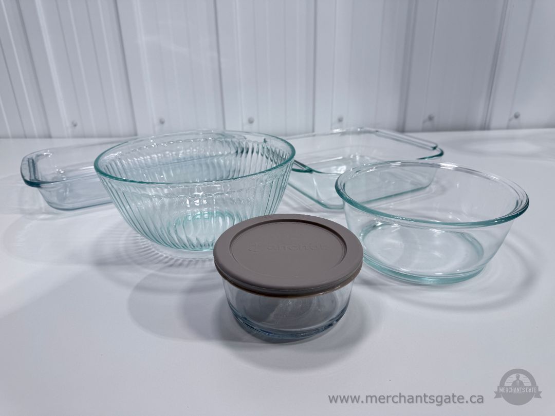 Pyrex Anchor Hocking Fire King Glass Bakeware Lot Baking Dishes Bowls Measuring Cup