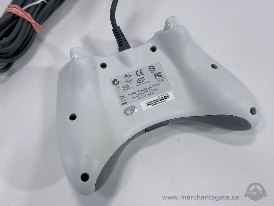Official Microsoft Xbox 360 White Wired USB Controller OEM for Xbox and PC