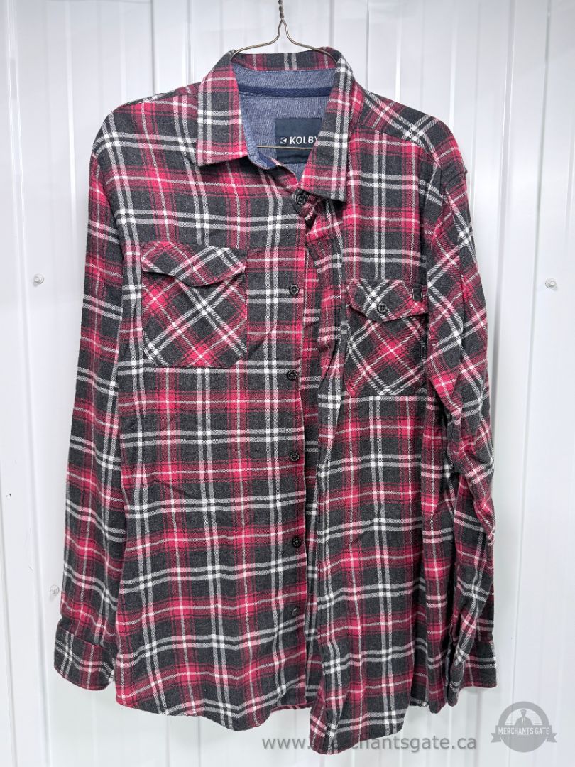 Men's Plaid Flannel Shirt Lot Size Large XL J.Crew rue21 Mountain Ridge 4 Shirts
