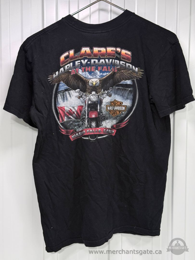 Harley-Davidson Clare's Niagara Falls Canada Motorcycle T-Shirt Men's Large L