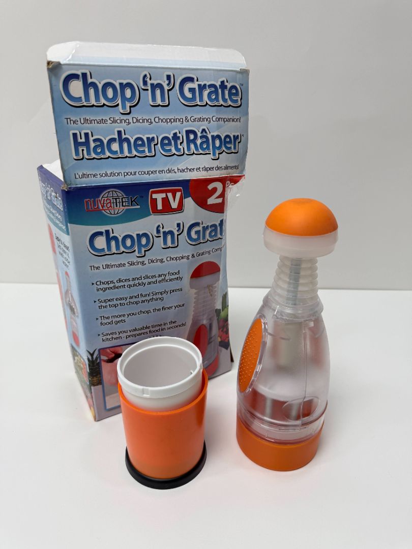 Chop N Grate Manual Food Chopper And Grater As Seen On TV New In Box