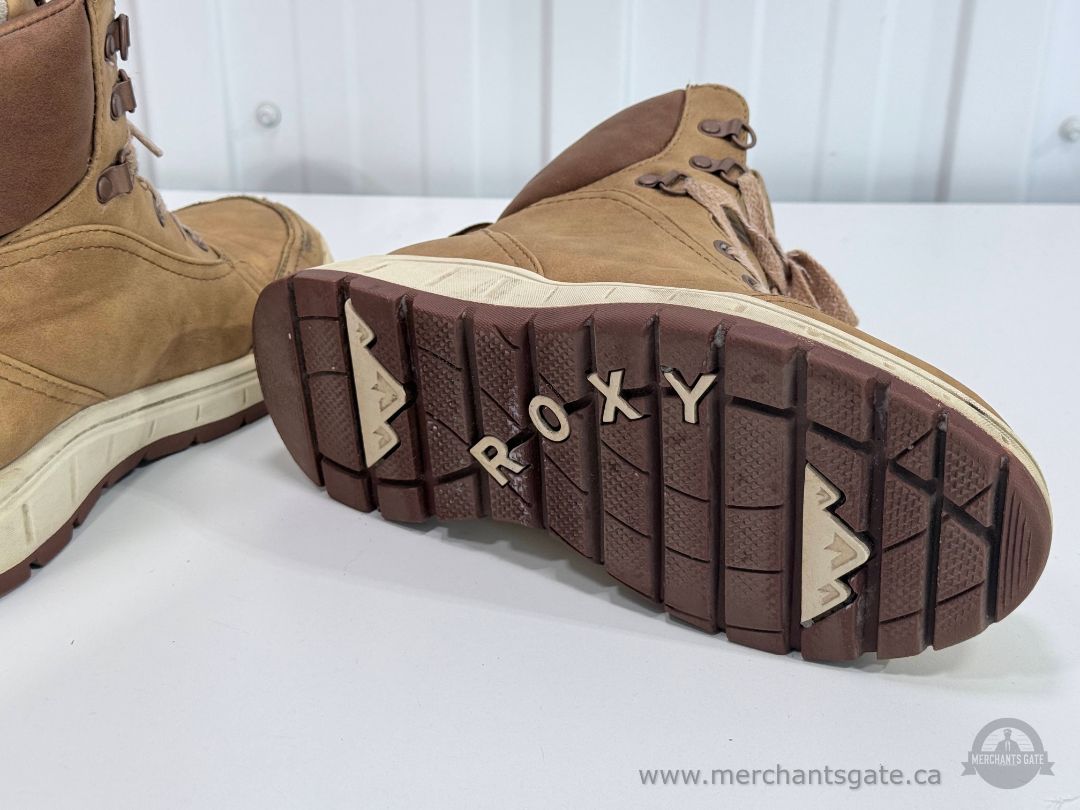 Roxy Karmel Alpine Collection Women’s Lace-Up Winter Boots Tan Size 6