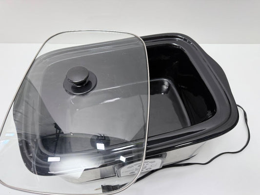 Bravetti Professional Slow Cooker With Removable Inserts And Glass Lid