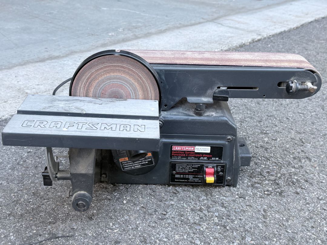 Craftsman 4" x 36" Belt & 6" Disc Sander – 2/3 HP Bench Sander
