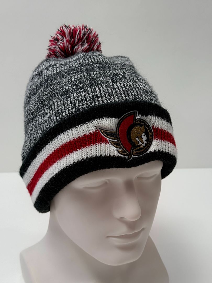 Ottawa Senators Winter Sports Knit Pom Hat Black Red White