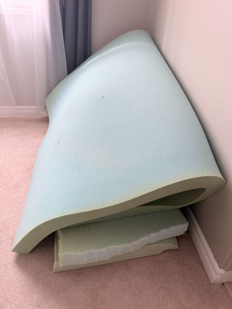 3" Thick Firm Memory Foam 76x80 Foam Pieces for Crafts Upholstery Projects