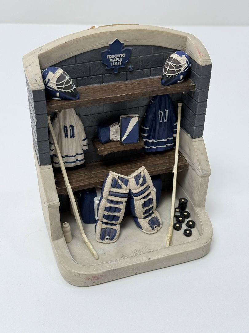 Toronto Maple Leafs Mini Locker Room Display – NHL Goalie Gear Scene