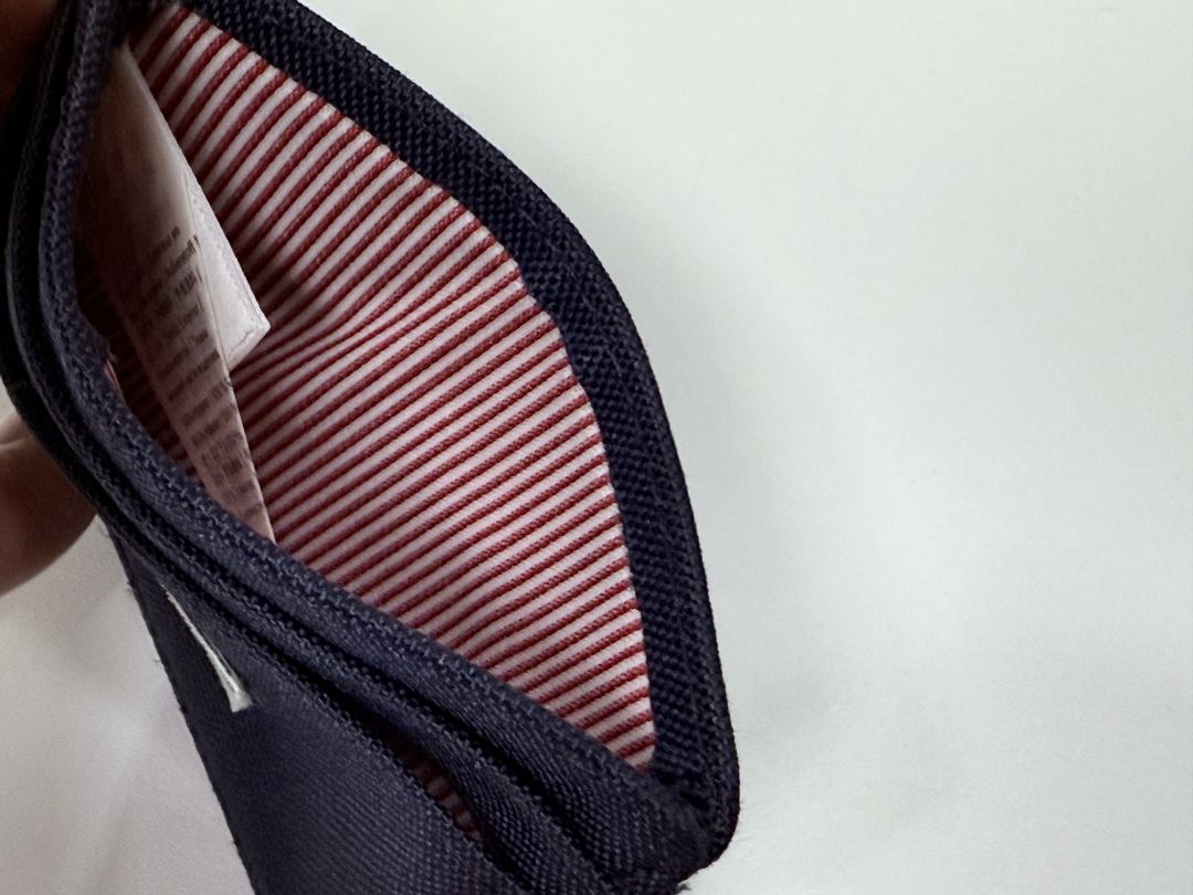 Herschel Navy Canvas Card Holder Wallet Slim Minimalist Design