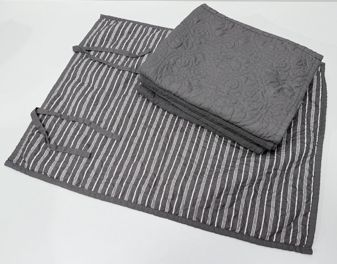 Madison Park Standard Size Pillow Shams Quilted Gray Set of 6 Elegant Pattern