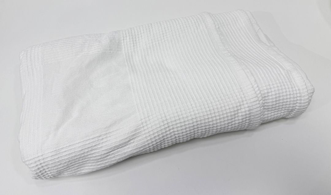 Ikea Queen Cotton Blanket White Textured Weave