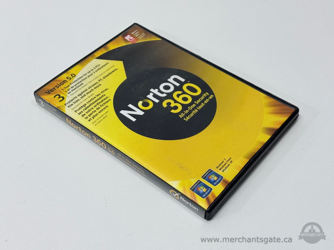 Norton 360 Version 5.0 Software 3 User License Antivirus Security DVD