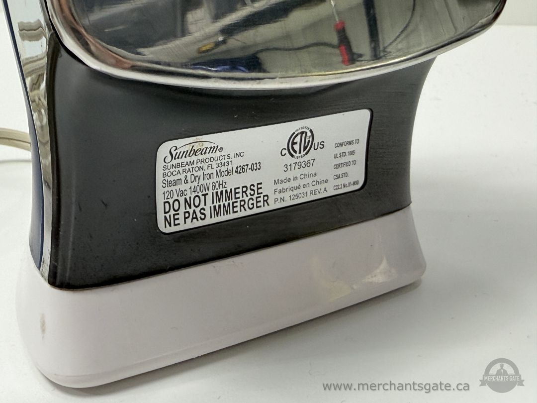 Sunbeam Steam and Dry Iron Model 4267 033 Digital Controls Household Appliance