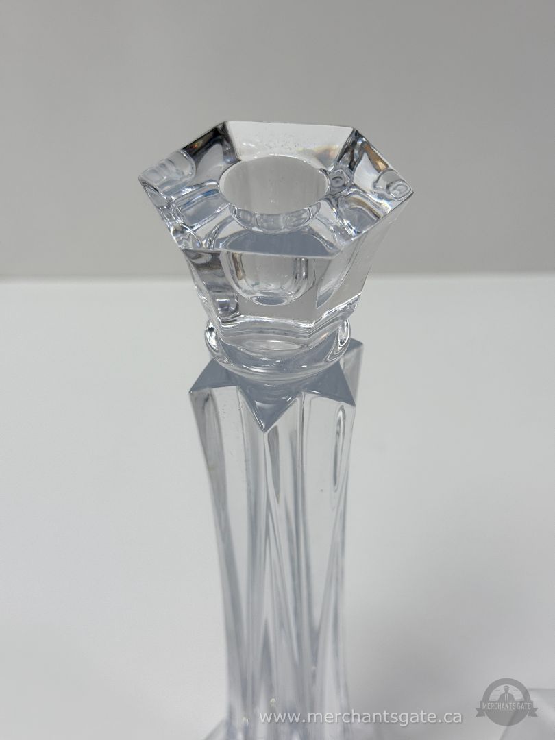 Set of Crystal Style Taper Candle Holders Pair 12 Inch Decorative Home Decor