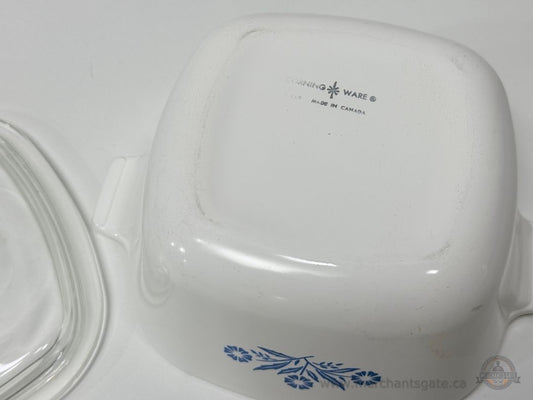 Corning Ware Blue Cornflower Casserole Dish with Glass Lid 7 Cup Made in Canada