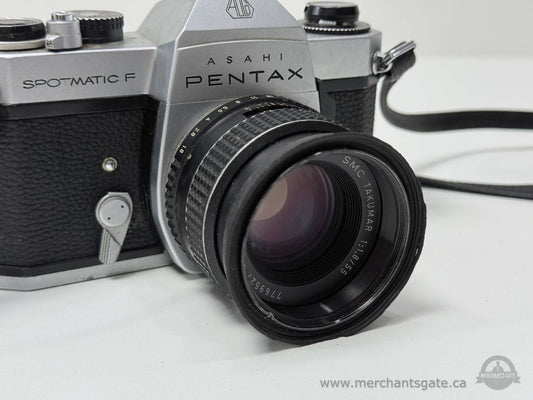 Asahi Pentax Spotmatic F 35mm Film Camera with SMC Takumar 55mm f1.8 Lens