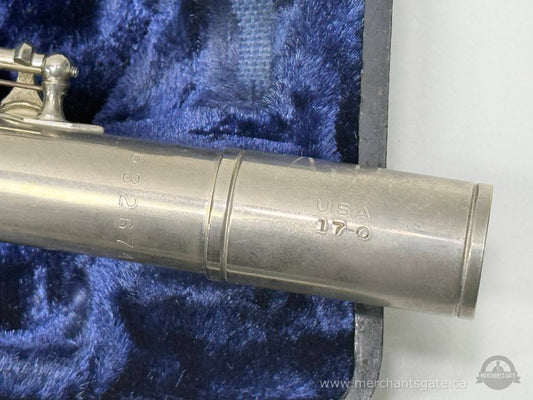 Vintage Artley 17-O Flute with Case Three Piece Design Made in USA