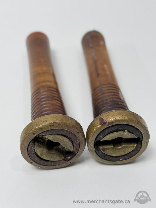 Antique Wooden Interchangeable Tool Handles With Brass Ferrules Machinist Workshop