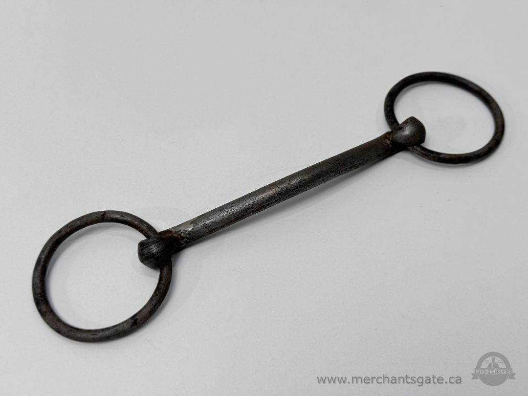 Vintage Iron Horse Bit With Ring Ends Equestrian Tack