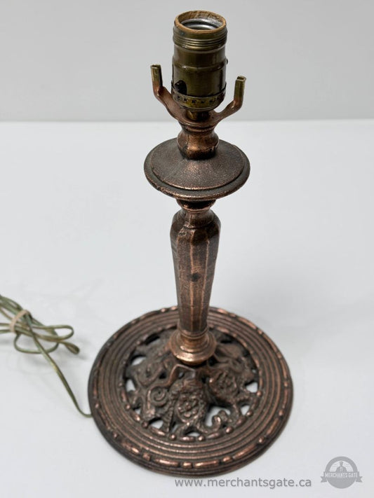 Vintage Elton And Girit Cast Metal Table Lamp Base Ornate Design