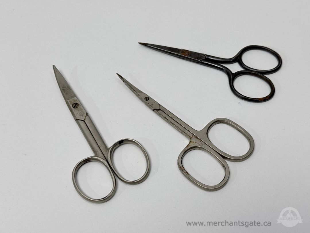 Set of 3 Vintage Sewing Embroidery Scissors