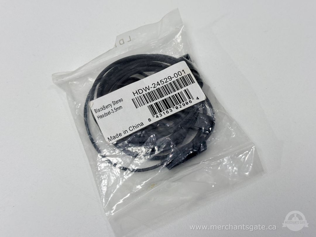 New BlackBerry Stereo Headset 3.5mm Audio Cable HDW 24529 001