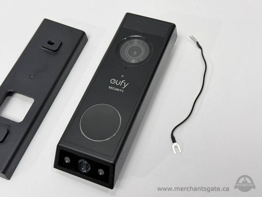 Eufy Security Video Doorbell Camera Wired Black With Mounting Plates