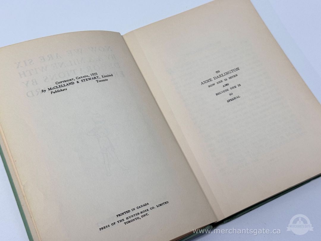 Now We Are Six by A A Milne 1925 Hardcover Children’s Book Illustrated Poetry