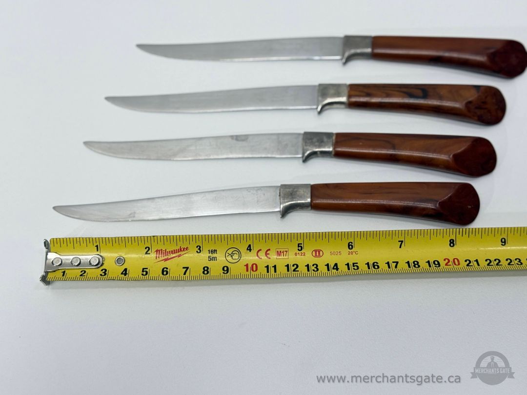 Vintage Serrated Steak Knife Set “Steakmaster De-Luxe” 4-Piece Mid-Century / Barrhaven