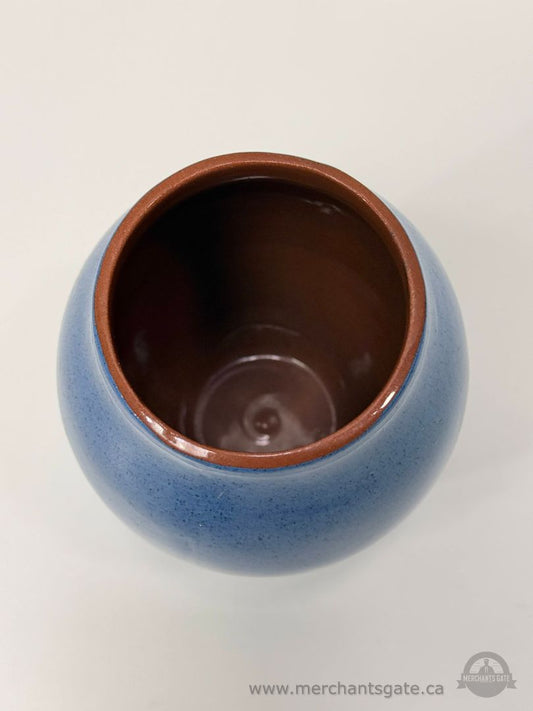 Vintage Haeger Pottery Blue Speckled Vase Mid-Century Modern USA 7” Tall