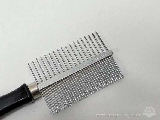 Vintage Made in England Double-Sided Metal Comb Grooming Tool
