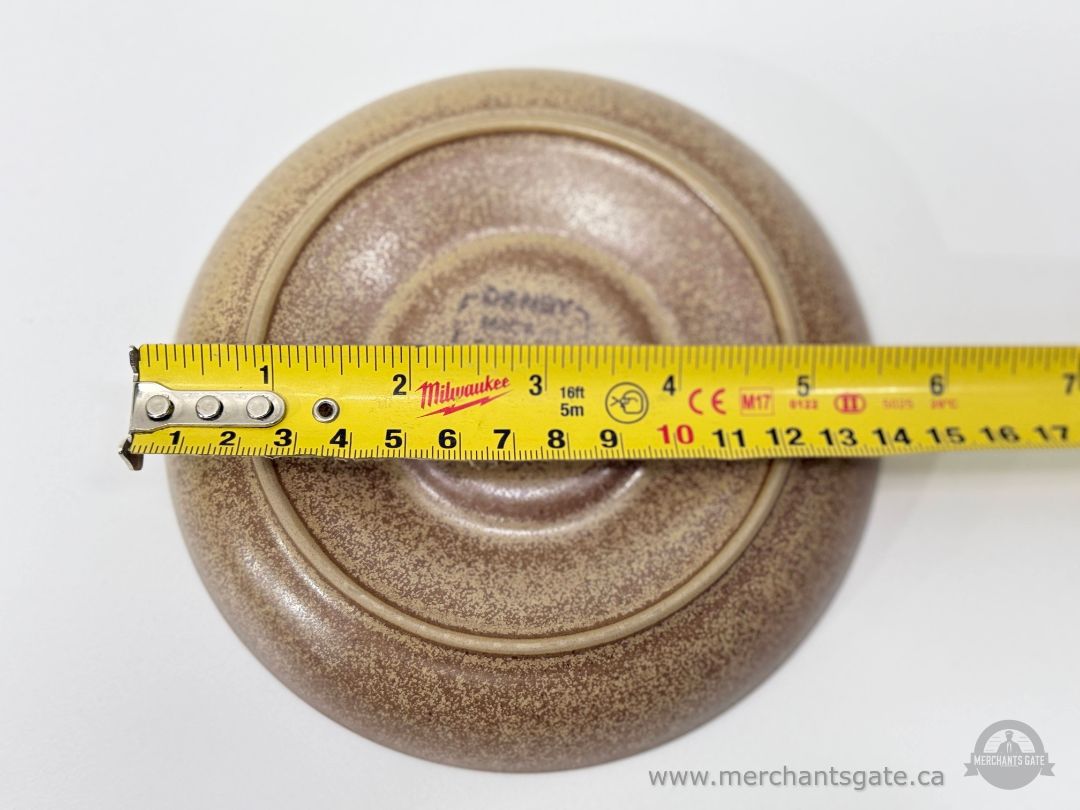Denby Romany Stoneware Teacup Plates 5.5” Vintage England Brown Speckle
