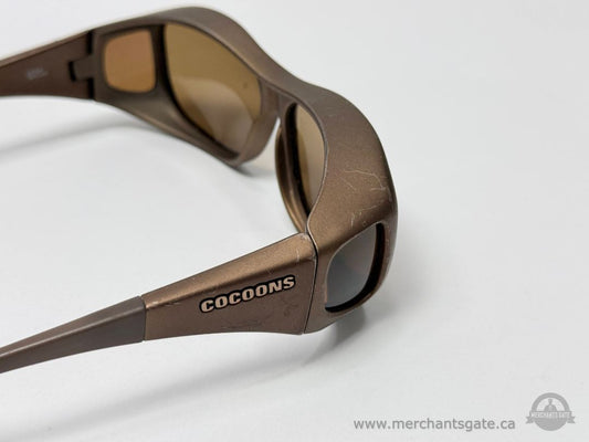 Cocoons Over Rx Polarized Sunglasses with Soft Zipper Case Bronze Frame