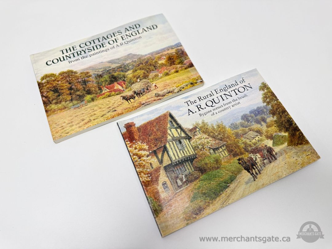 A R Quinton England Countryside Art Books Set of Two Rural Cottage Paintings