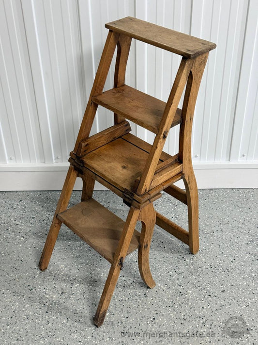 Antique Convertible Chair Step Ladder Metamorphic Library Chair c.1880–1910