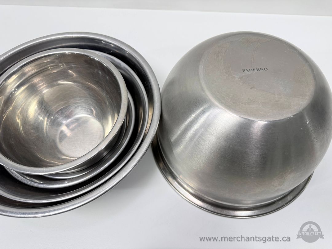Stainless Steel Mixing Bowl Set Various Sizes Paderno and Mixed Brands