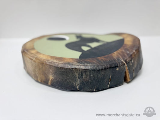 Hand Painted Native Style Frame Drum Wolf Design 16 Inch Diameter