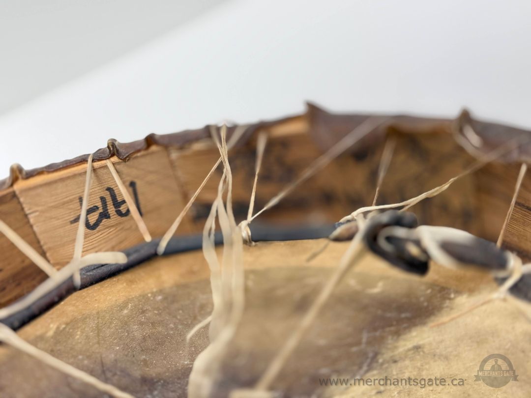 Hand Painted Native Style Frame Drum Wolf Design 16 Inch Diameter