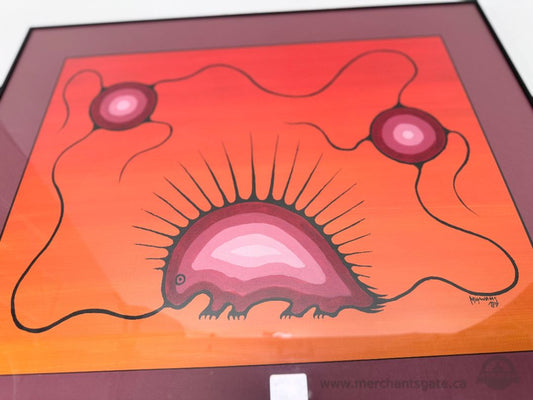 Set of 3 Indigenous Art Prints Signed “Migwans ’88” Framed Canadian Artwork