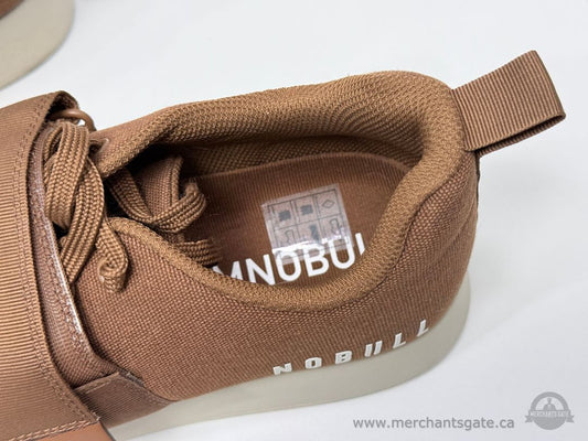 Nobull Training Shoes Brown Canvas Cross Training Sneakers with Strap
