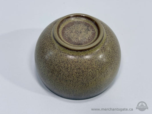 Vintage Studio Pottery Stoneware Bowl Brown Speckled Glaze