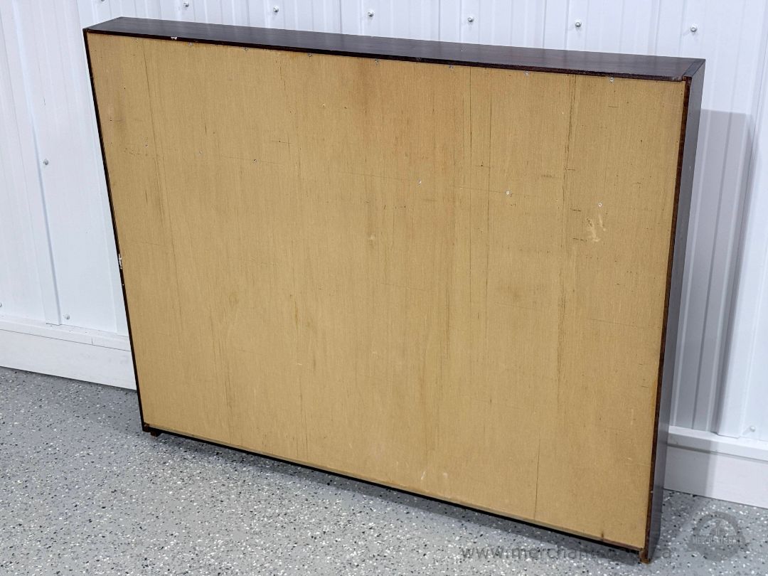 Vintage Wood Tabletop Cubby Shelf Organizer 46" x 38" Display Unit