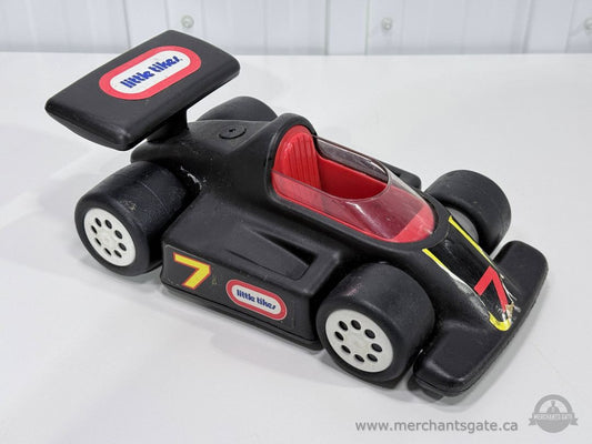 Vintage Little Tikes Formula Race Car 12" Black Red Plastic Toy #7