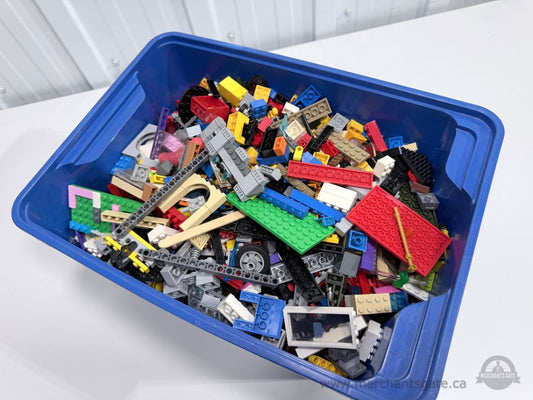Bulk LEGO Lot 8.0 lbs Mixed Bricks Plates Panels Wheels Windows Vehicle Parts City Building Pieces TOTE J
