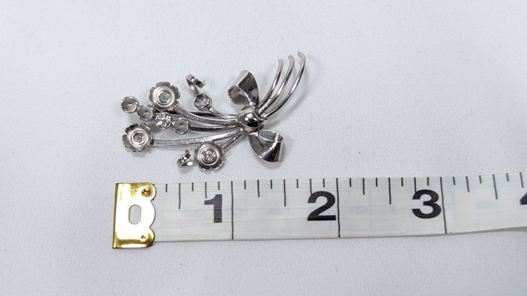 Vintage Sterling Silver Floral Brooch Flower Spray Bond Boyd