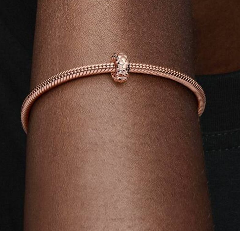 Like new Pandora 14K Rose Gold Plated Studded Clip Charm 782716C00