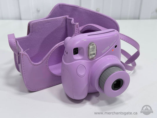 Fujifilm Instax Mini 7 Plus Instant Camera Purple with Case Tested Working
