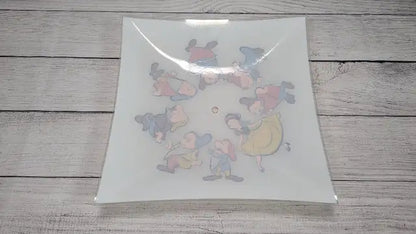 Vintage Disney Snow White 7 Dwarfs Glass Ceiling or Lamp Shade