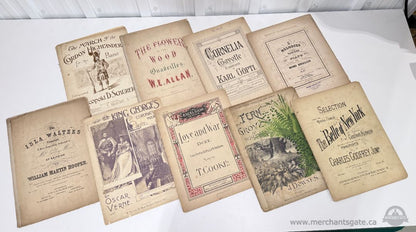 Antique Victorian Edwardian Sheet Music Piano Song Book Collection Lot